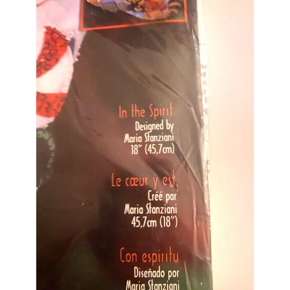 NOS Bucilla Snowman 18" Felt Stocking Kit "In The Spirit" 84594 - Picture 3 of 6